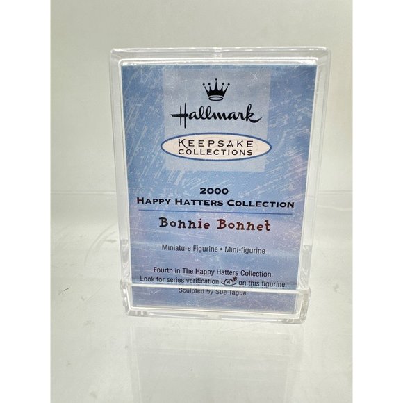 Hallmark Keepsake 2000 Merry Miniatures Happy Hatters Collection Bonnie Bonnet - Picture 5 of 6